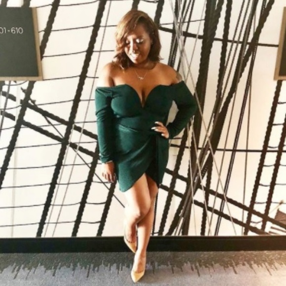 PLT Sweetheart Tie Waist Bodycon Wrap Dress (US12) - Picture 3 of 3